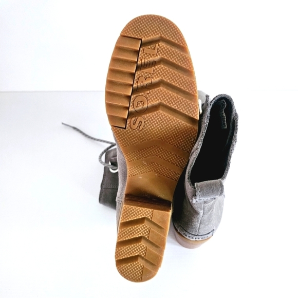 SOREL Women's Cate Lace Ankle Boot, Waterproof Leather Rain Boots Women's Size 8 - Picture 7 of 8